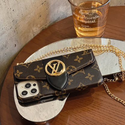 Luksus CrossBody kortholder iPhone etui