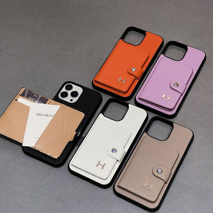 H Læderkortholder iPhone-etui