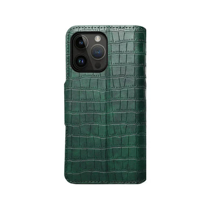 Alligator Print iPhone-etui med pung og rem