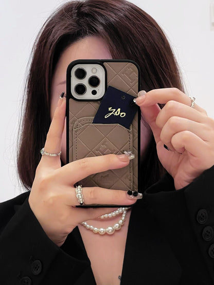 H Læderkortholder iPhone-etui