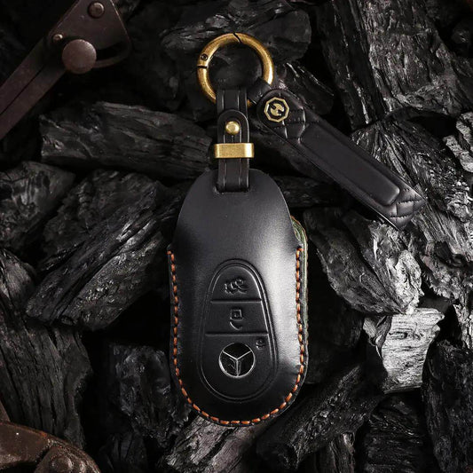 Top Grain Leather Mercedes Key Case