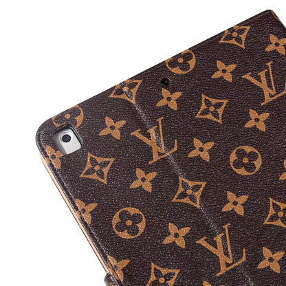 Luxury iPad Case Canvas Monogram Leather Fresh Summer Theme Pattern
