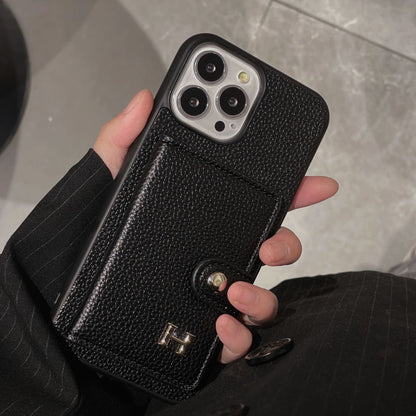H Læderkortholder iPhone-etui