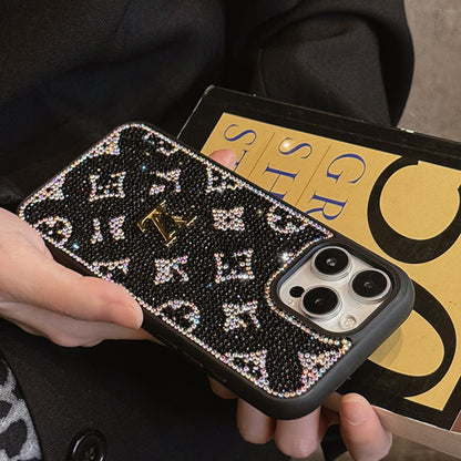 Luksus Glitter Holographic Y - S - L-inspireret iPhone-cover – Diamond Shine Edition