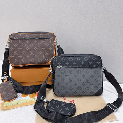 （Buy 3, pay for 2）Classic Monogram Trio Messenger Bag - A Fashion Must-Have 011