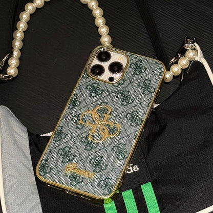 Gue Gold Logo Læder iPhone etui