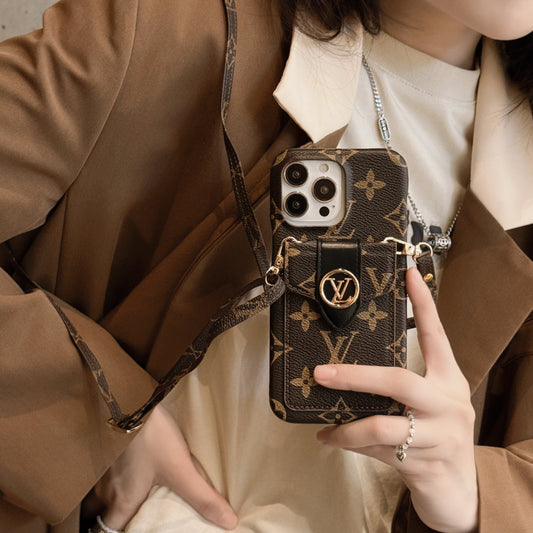Custodia per iPhone con catena porta carte di lusso