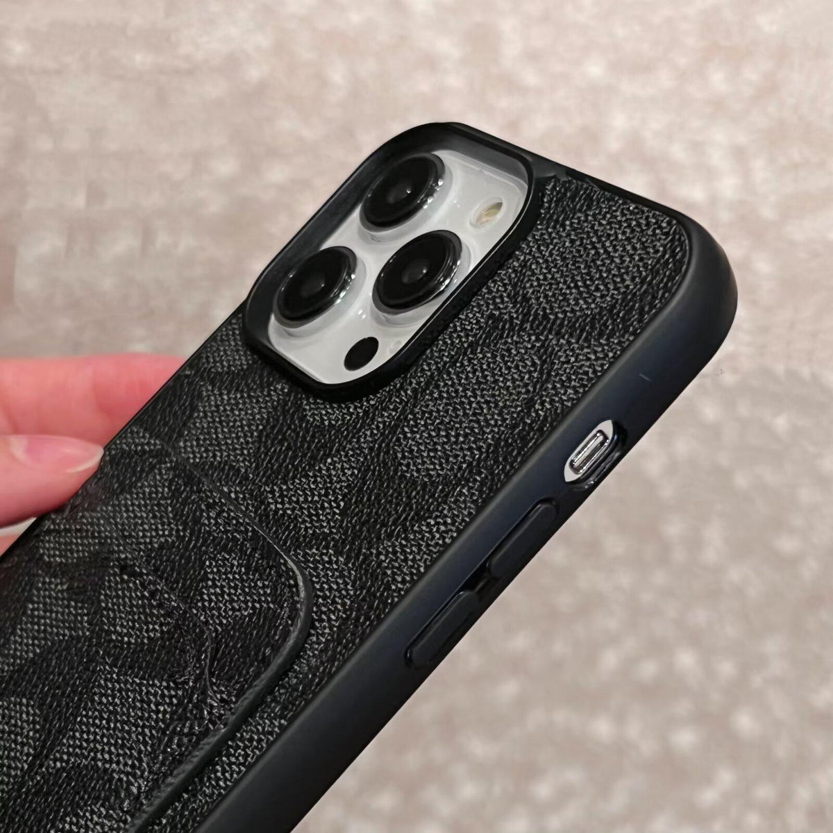 Klassisk korttaske i læder til iPhone