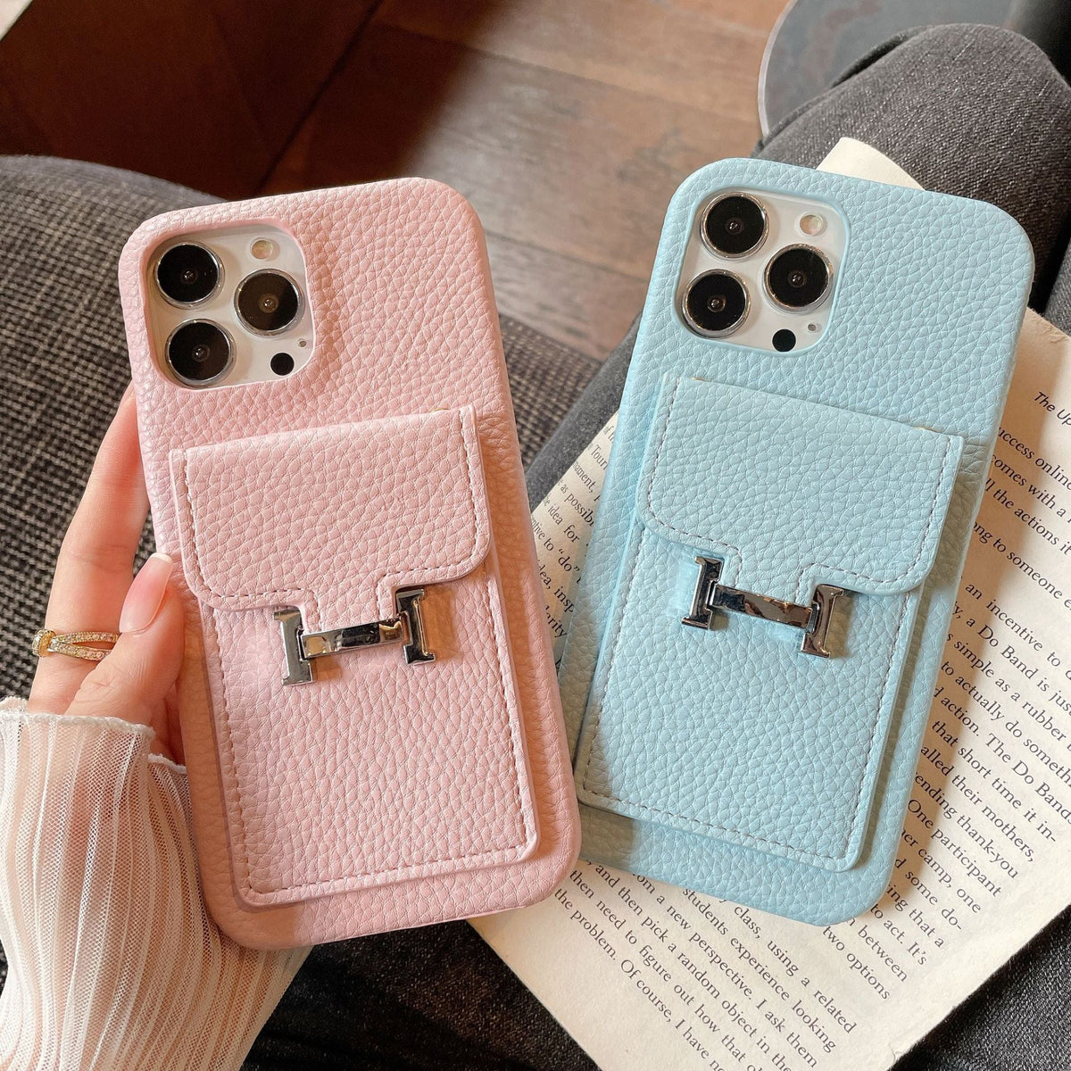 H Card Holder Læder iPhone etui