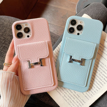 H Card Holder Læder iPhone etui