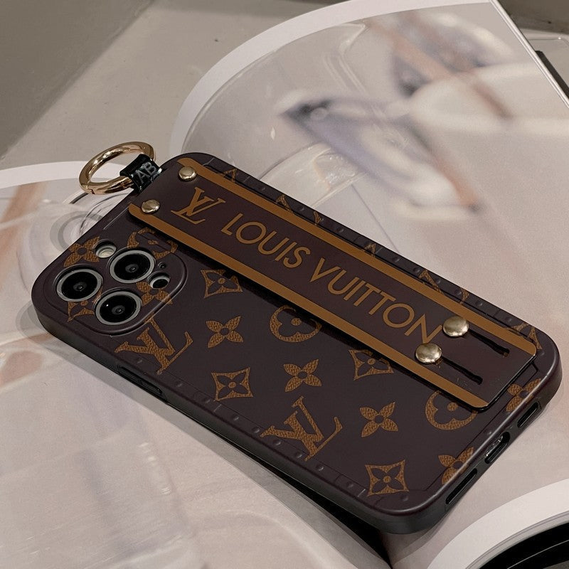 Luksus brunt armbånd til iPhone etui