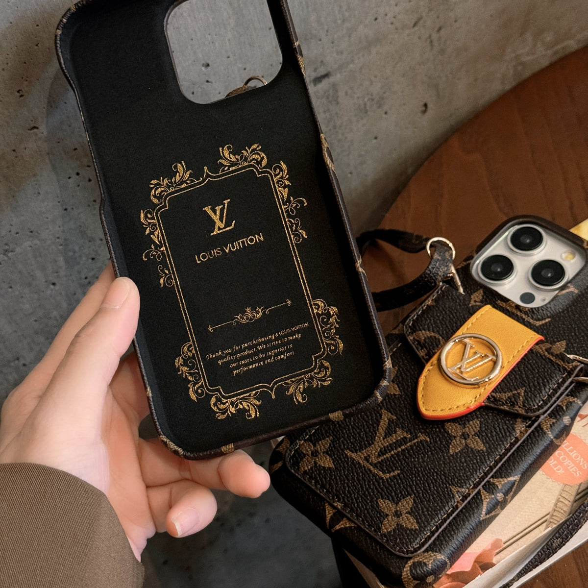 Luksus kortholder kæde iPhone etui