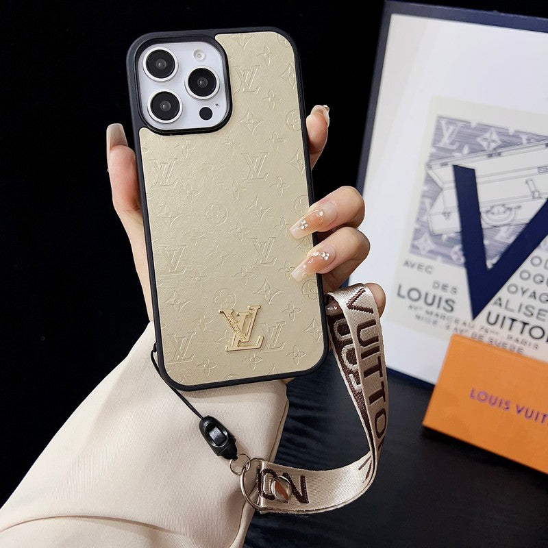 Luksus brunt håndkæde iPhone etui