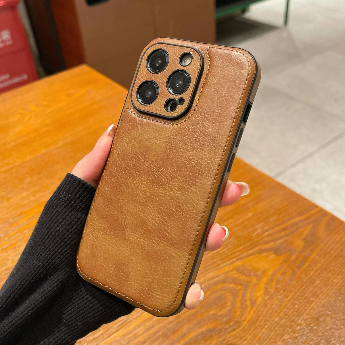 Premium vintage læder iPhone-etui – Soft Touch stødsikkert beskyttelsescover