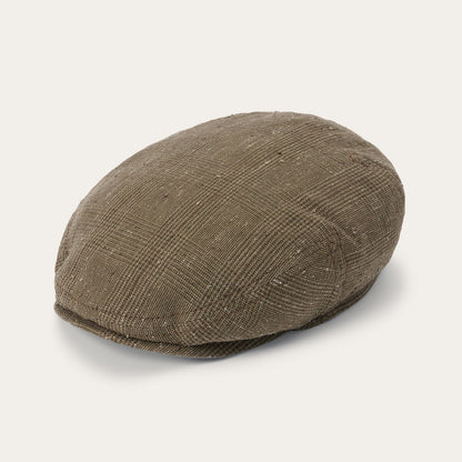 Casquette Kent en Lin/Soie Glen Check