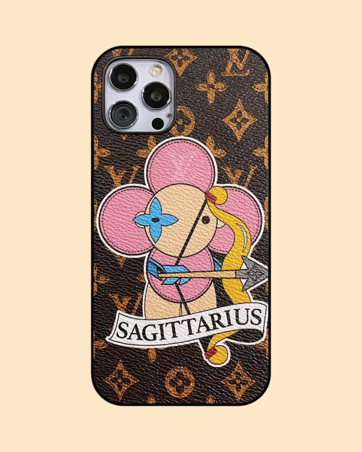 Custodia per iPhone dipinta Sagittario Amore Realizzata su misura