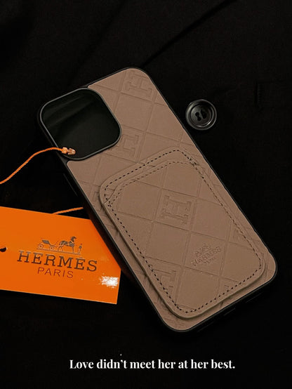 H Læderkortholder iPhone-etui