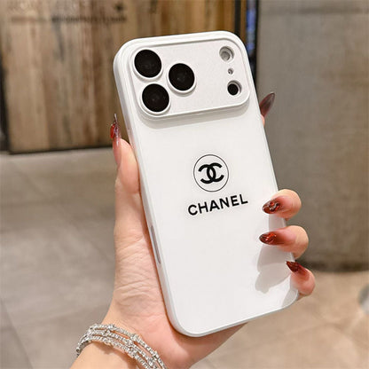 Klassisk Minimalist Luxe iPhone-cover – White Gloss Edition