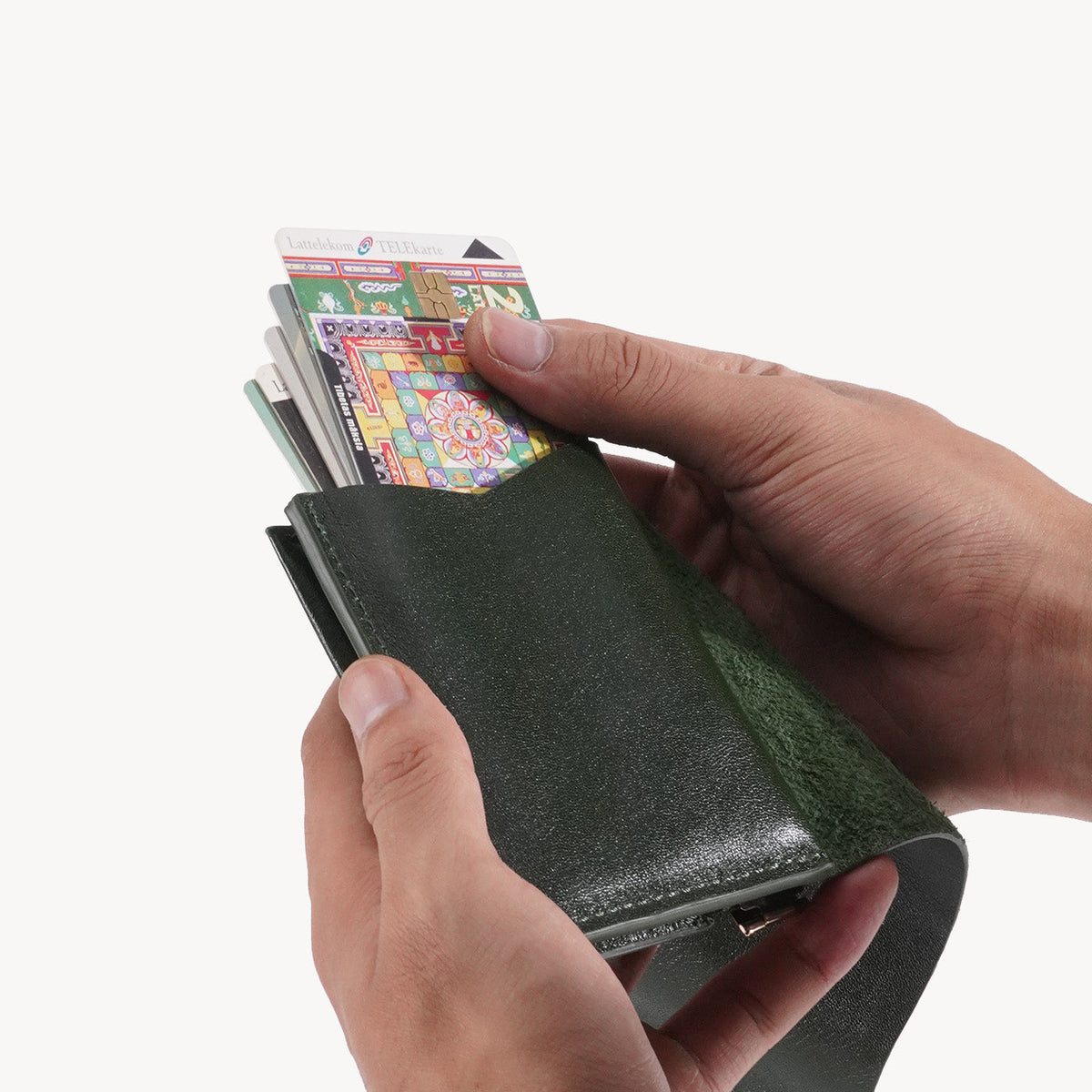 Vintage Genuine Leather Spring‑Open Short Wallet