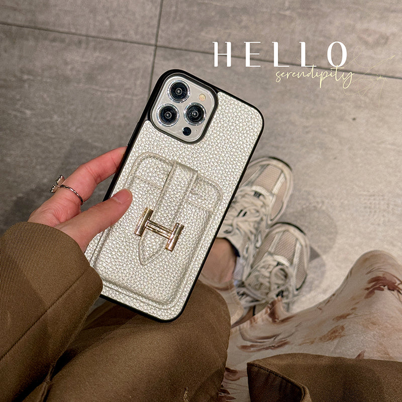 H Card Holder Læder iPhone etui