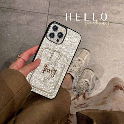 H Card Holder Læder iPhone etui