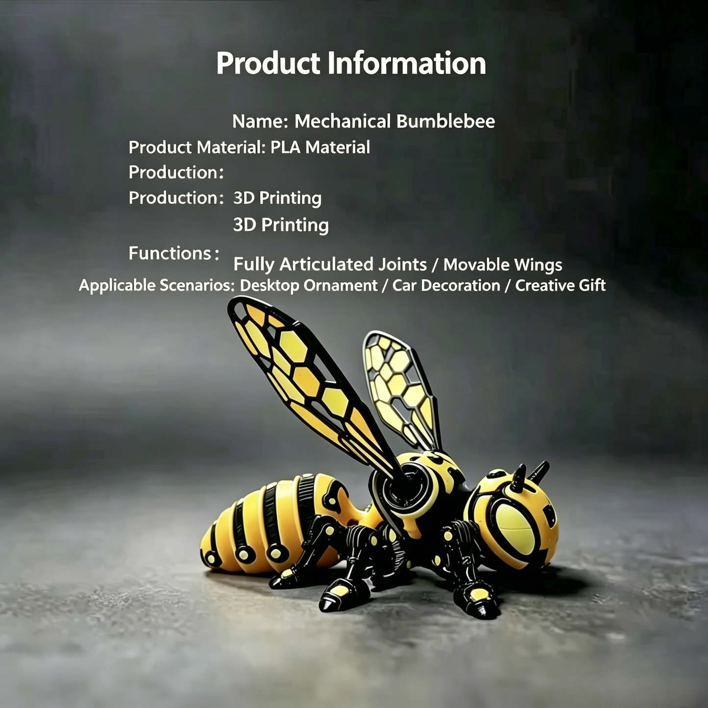 Cyber Mech Bumblebee 3D-Printed Trendy Ornament