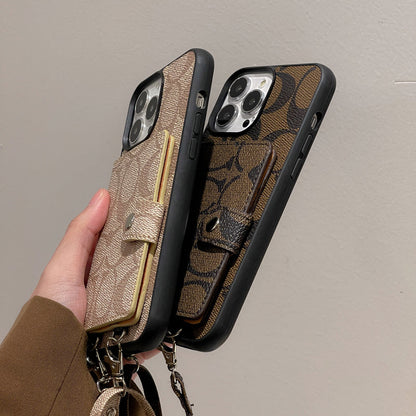 Klassisk iPhone-etui med pung og rem Hvid -SZK240402
