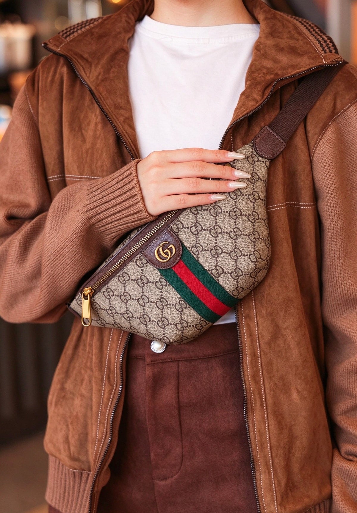 Vintage Monogram Web Belt Bag