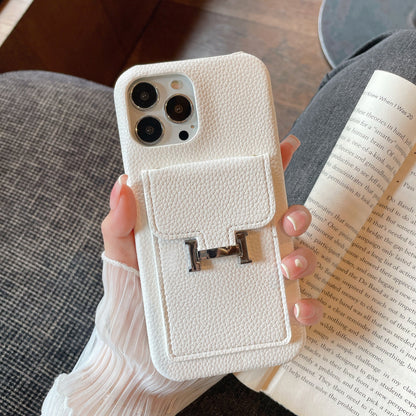 H Card Holder Læder iPhone etui