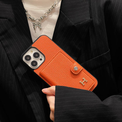 H Læderkortholder iPhone-etui