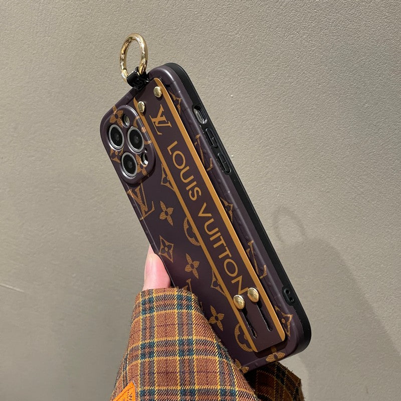 Luksus brunt armbånd til iPhone etui