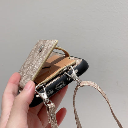 Klassisk iPhone-etui med pung og rem Hvid -SZK240402