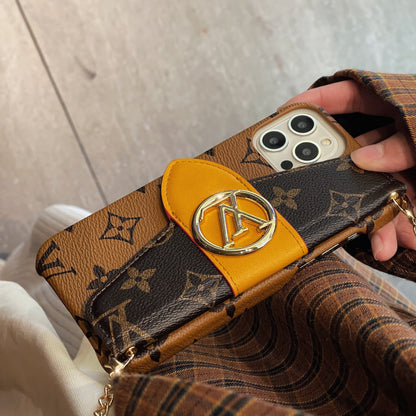 Luksus CrossBody kortholder iPhone etui
