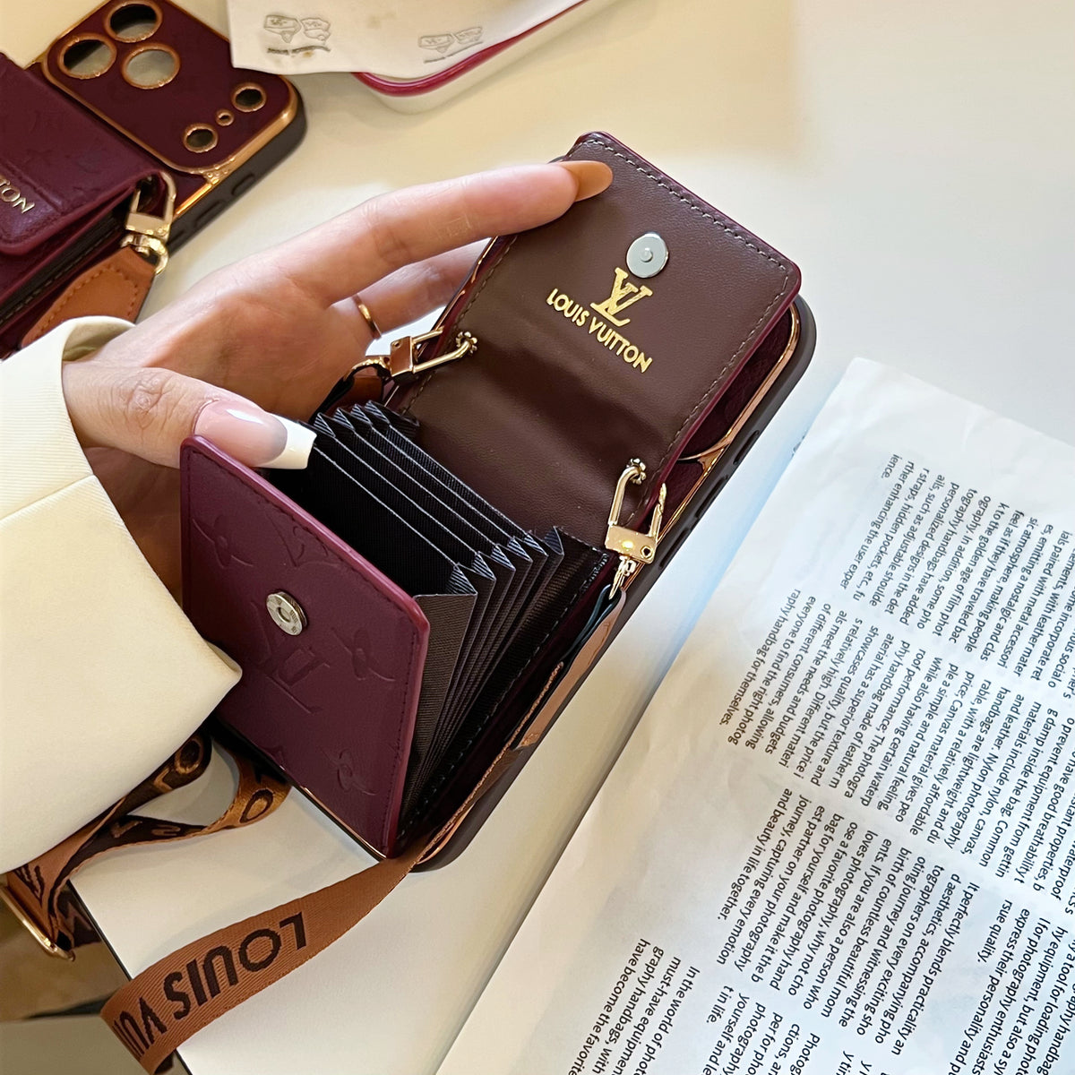 Vintage Embossed Card Holder Phone Case