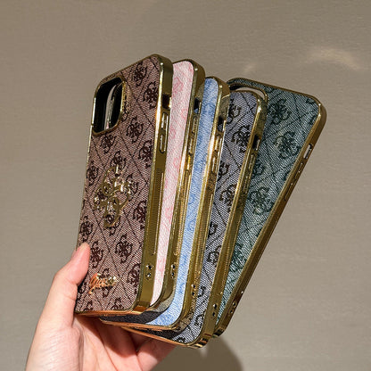 Gue Gold Logo Læder iPhone etui