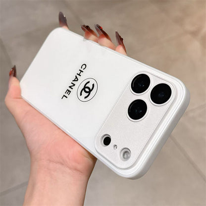 Klassisk Minimalist Luxe iPhone-cover – White Gloss Edition