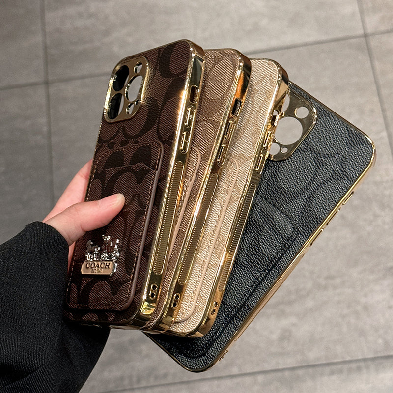 Klassisk korttaske i læder til iPhone
