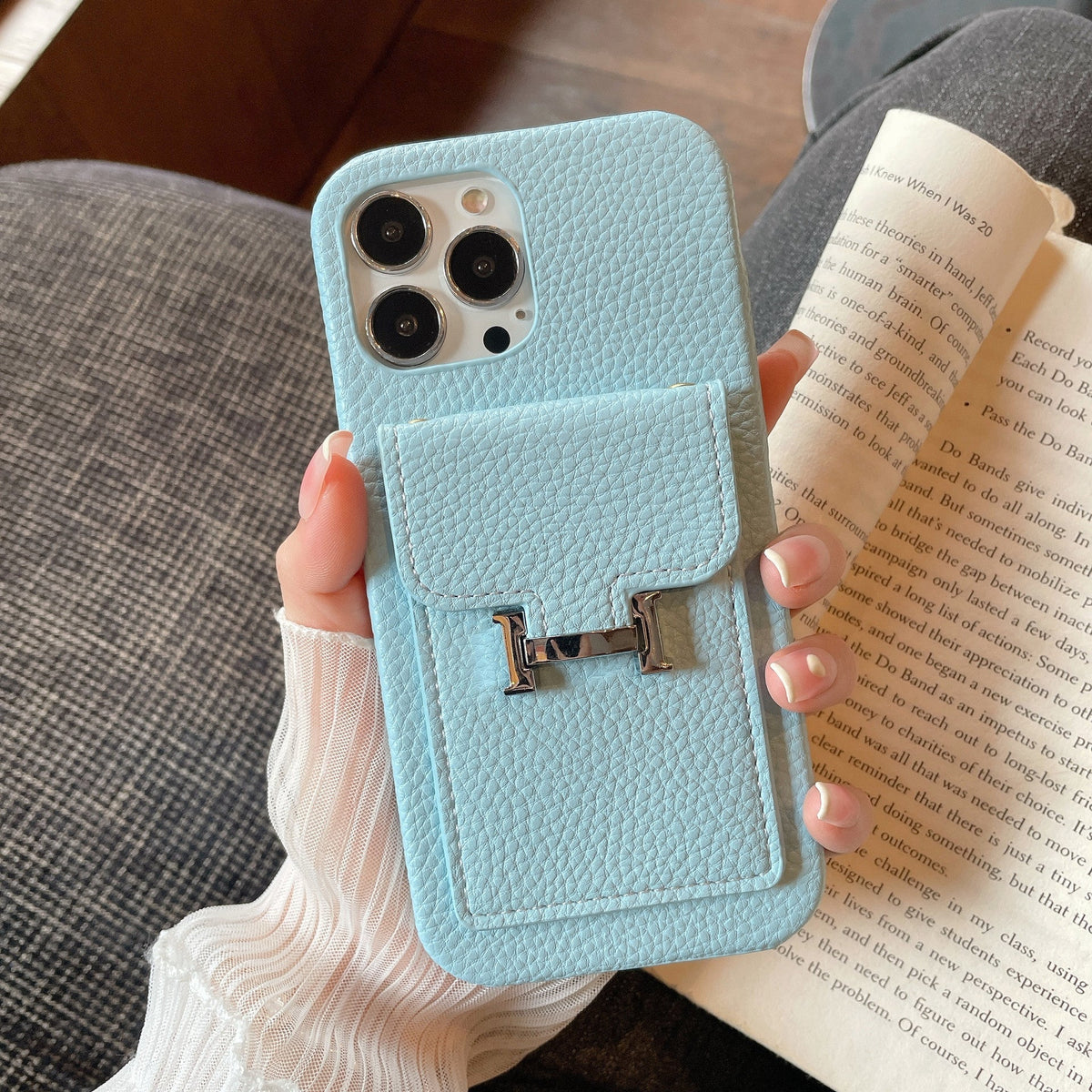 H Card Holder Læder iPhone etui