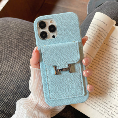 H Card Holder Læder iPhone etui