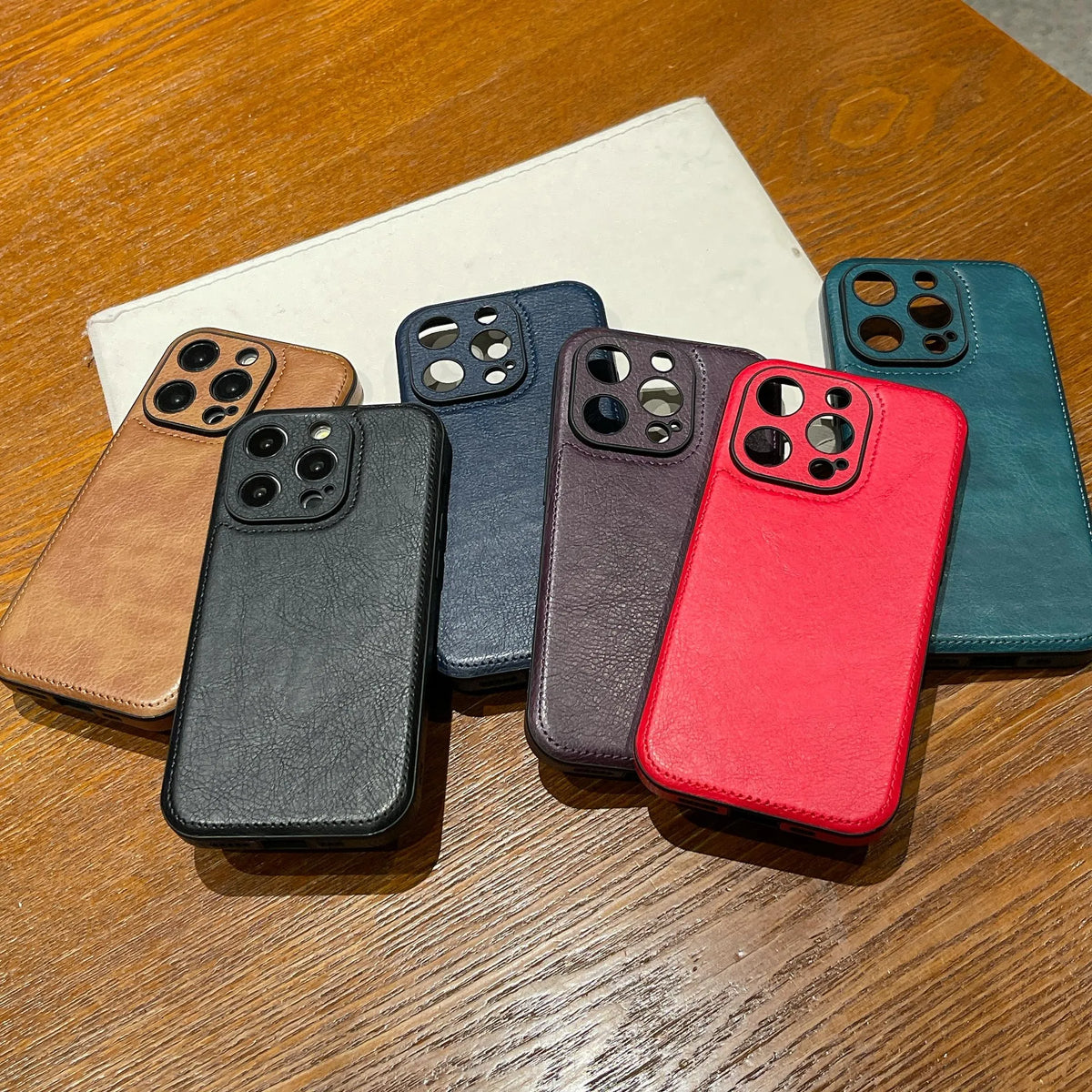 Premium vintage læder iPhone-etui – Soft Touch stødsikkert beskyttelsescover