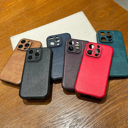 Premium vintage læder iPhone-etui – Soft Touch stødsikkert beskyttelsescover
