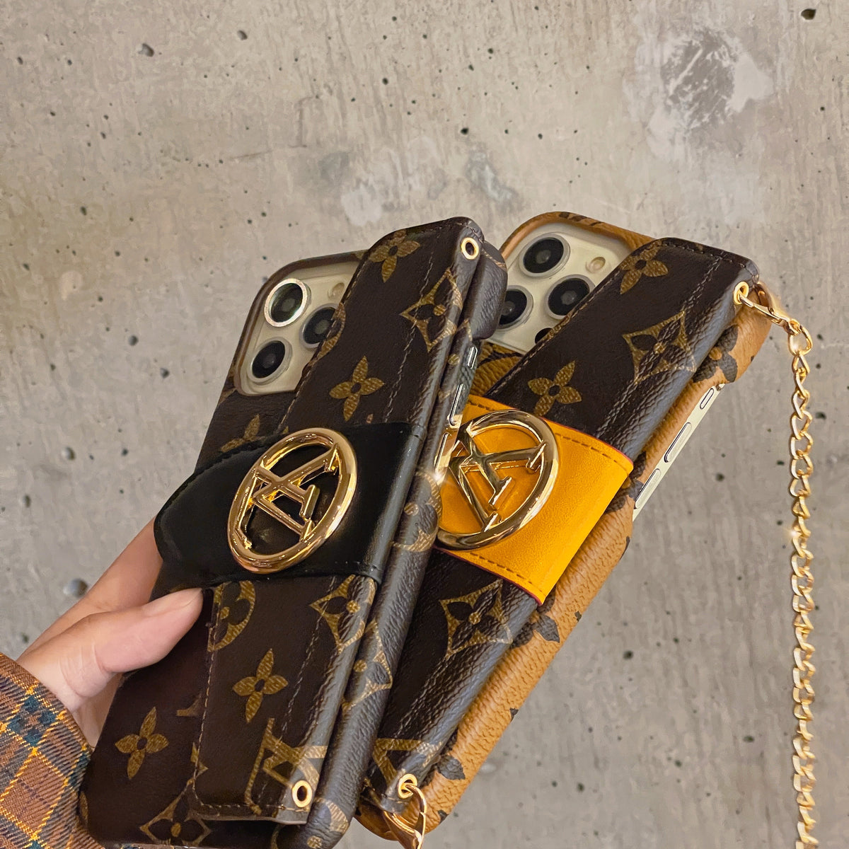 Luksus CrossBody kortholder iPhone etui