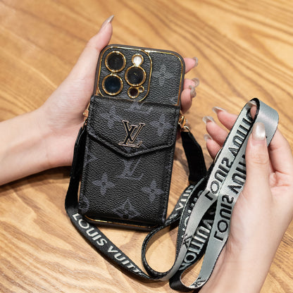 Custodia classica per iPhone con porta carte di lusso