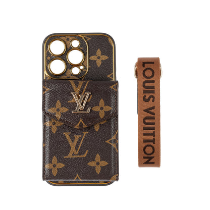 Custodia classica per iPhone con porta carte di lusso