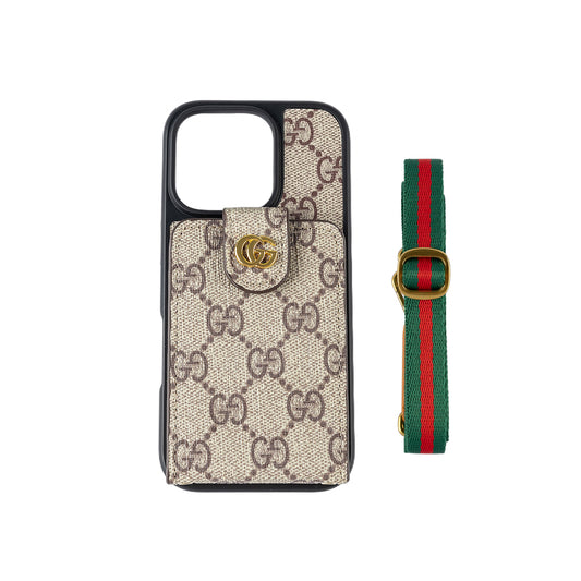 Luksus Crossbody iPhone-etui med kortholder & rem