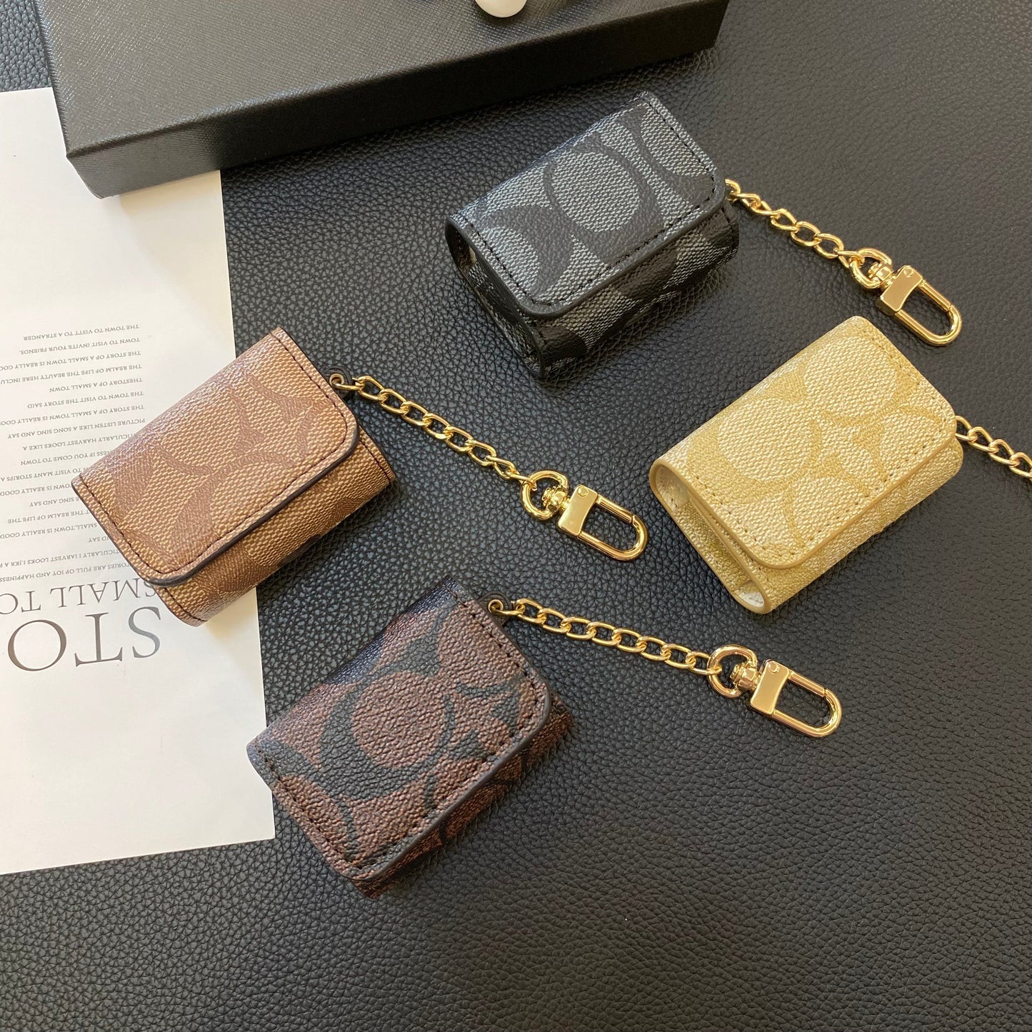 Luxury Classic AirPods Cases Black-YH240425