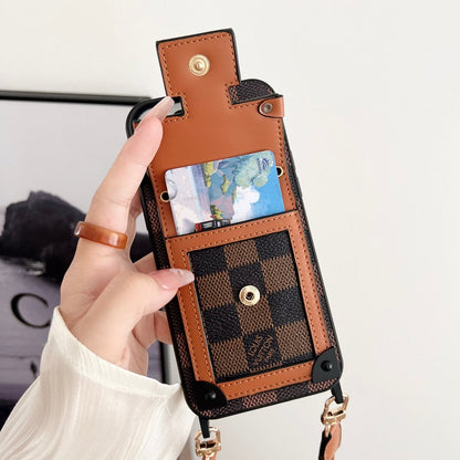 Luksus brunt Crossbody Chain iPhone etui