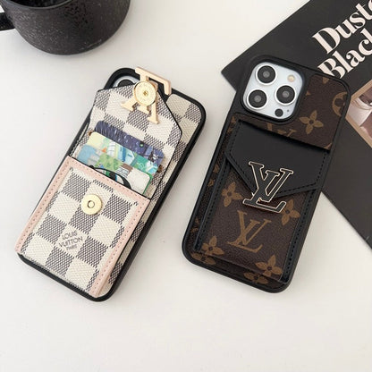 حقيبة بطاقات فاخرة ملونة لحالة iPhone