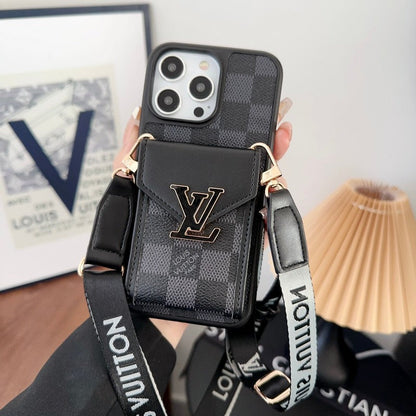 Luksus kort taske Fem farve kæde iPhone etui