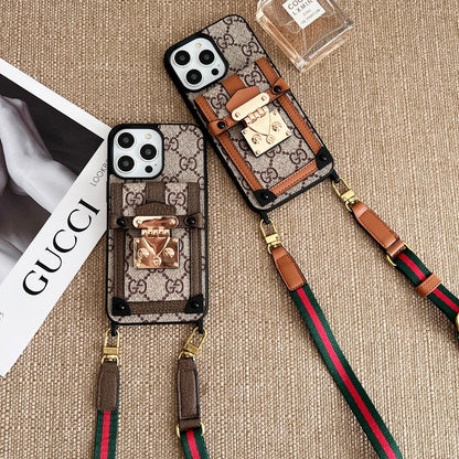 Premium Card Bag Chain Klassisk iPhone-etui